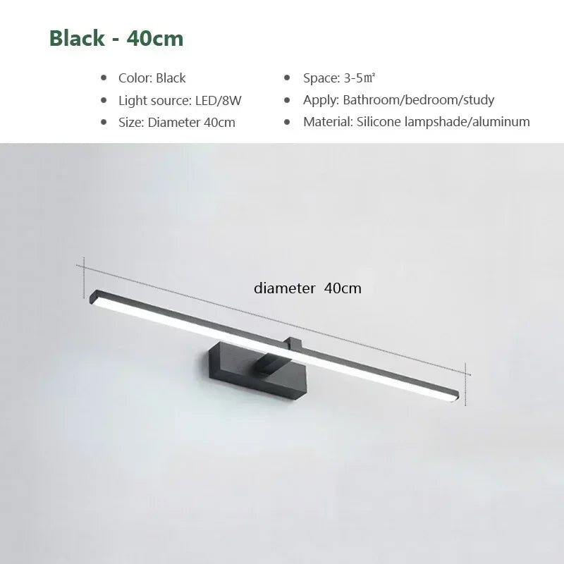 Applique Murale LED Moderne – Miroir Salle de Bain, Salon, Couloir & Chambre – Luminaire Décoratif