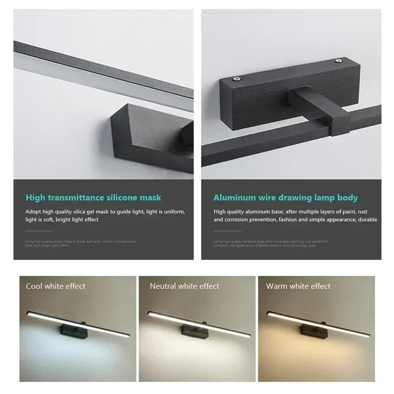 Applique Murale LED Moderne – Miroir Salle de Bain, Salon, Couloir & Chambre – Luminaire Décoratif