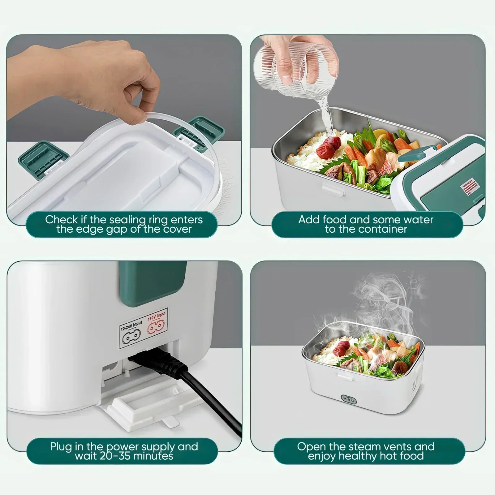 Boîte à Lunch Électrique Chauffante 1,8L 80W 🍱