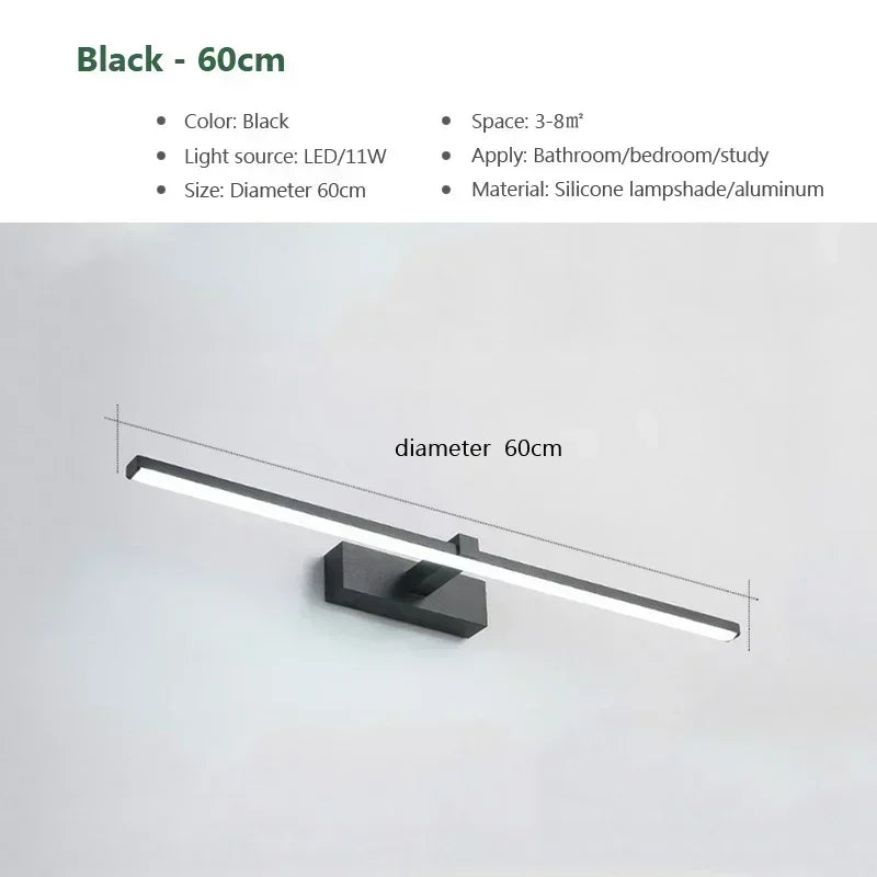 Applique Murale LED Moderne – Miroir Salle de Bain, Salon, Couloir & Chambre – Luminaire Décoratif
