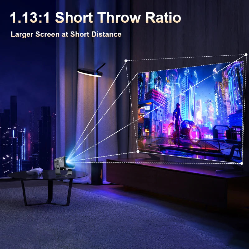 Mini 4K Projektor Wand Tragbarer 4K Projektor – WiFi 6