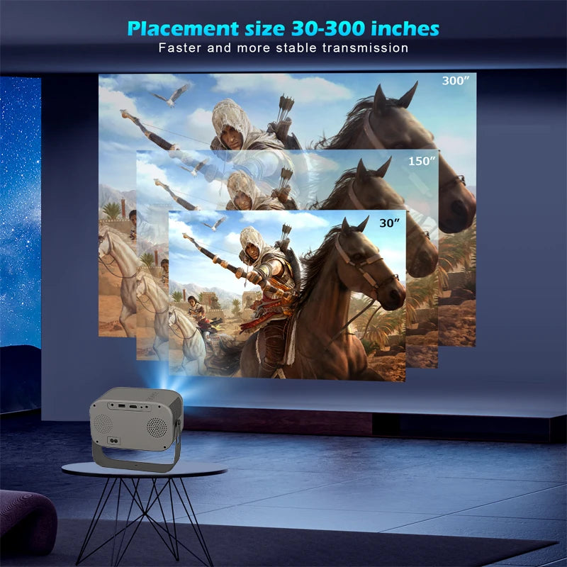 Mini 4K Projektor Wand Tragbarer 4K Projektor – WiFi 6