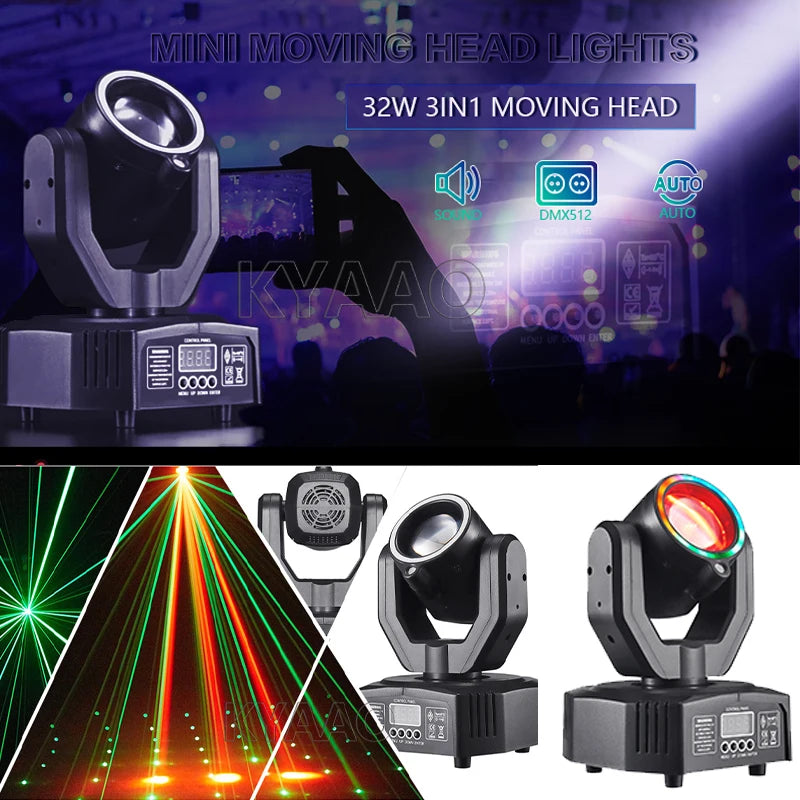 Kompakter Moving Head Projektor mit DMX-Steuerung