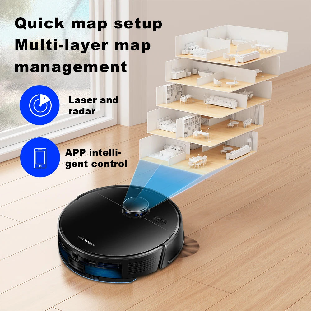 Robot Aspirateur & Serpilliere Intelligent LDS Liectroux M70 Pro