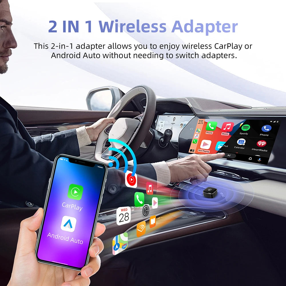 Adaptateur CarPlay et Android Auto 2-en-1